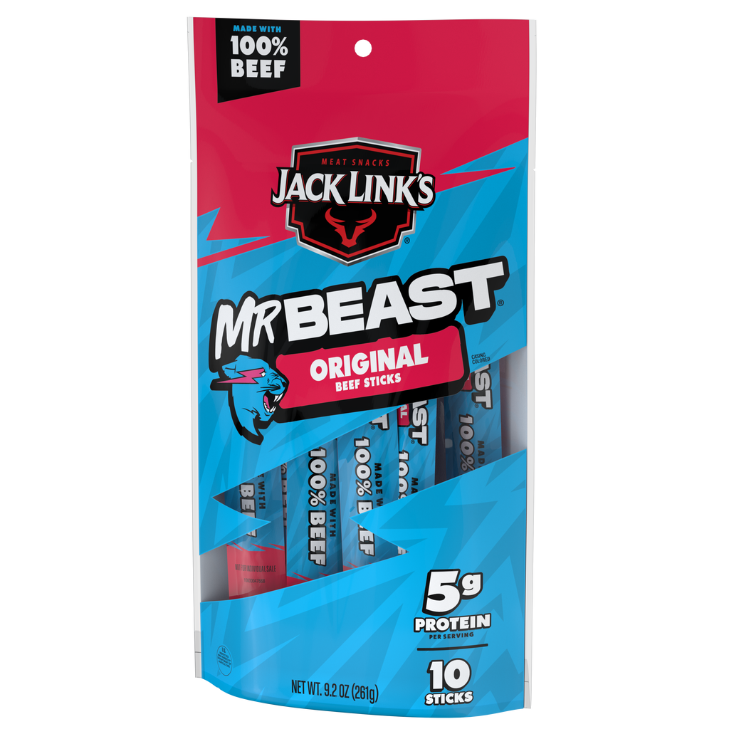 Jack Link's MrBeast x Jack Link's co-branded protein-packed meat snack line — product image
